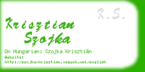 krisztian szojka business card