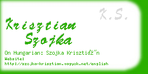 krisztian szojka business card